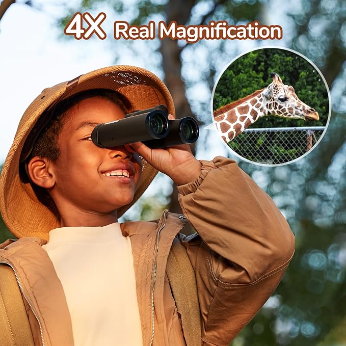 Science Can Binoculars for Kids & Beginners - 3 in 1 Portable Telescope with Adjustable Tripod & Phone Support,16X Magnification for Outdoor Exploration, Science Kit for Boys Girls 6-12 Years Old