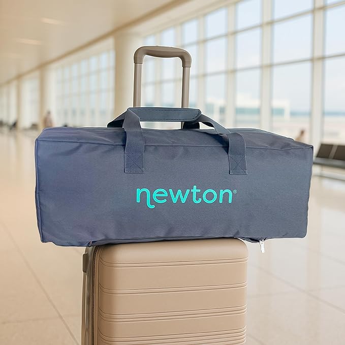 Newton Baby Compact Travel Crib & Play Yard | Breathable & Washable Mattress, Foldable Carry-On Size, Backpack Straps, Gray, Newton Bassinet Attachment NOT Compatible