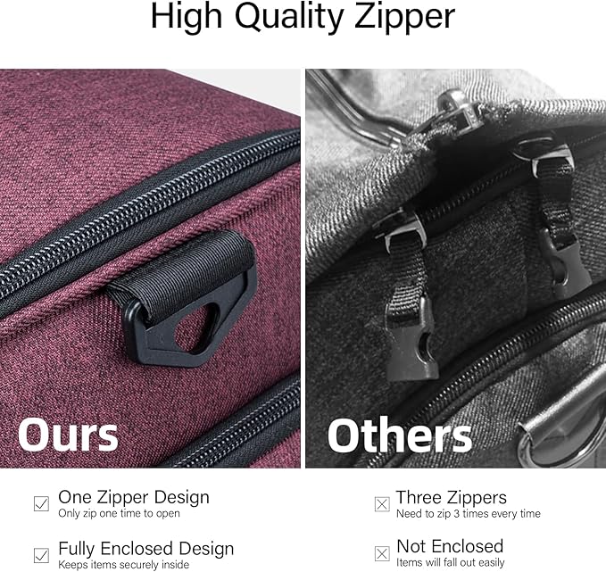 Hanke Carry on Garment Bags for Travel,Convertible Duffle Bag Luggage Bag Weekend Bag with Shoe Compartment,2 in 1 Hanging Suitcase Suit Bag for Men Women,Purple