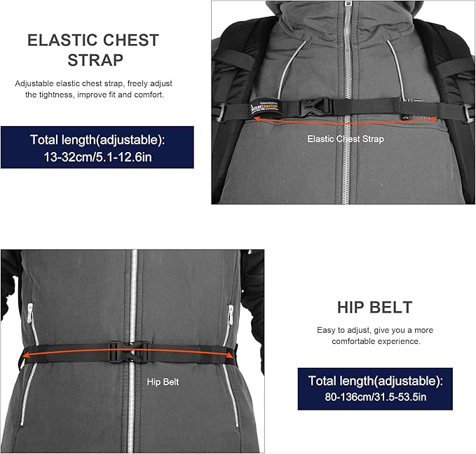MOUNTAINTOP Hiking Backpack,30L Camping Backpack, Men Women Hiking Daypack Lightweight Travel Backpack for Camping Climbing Skiing Cycling