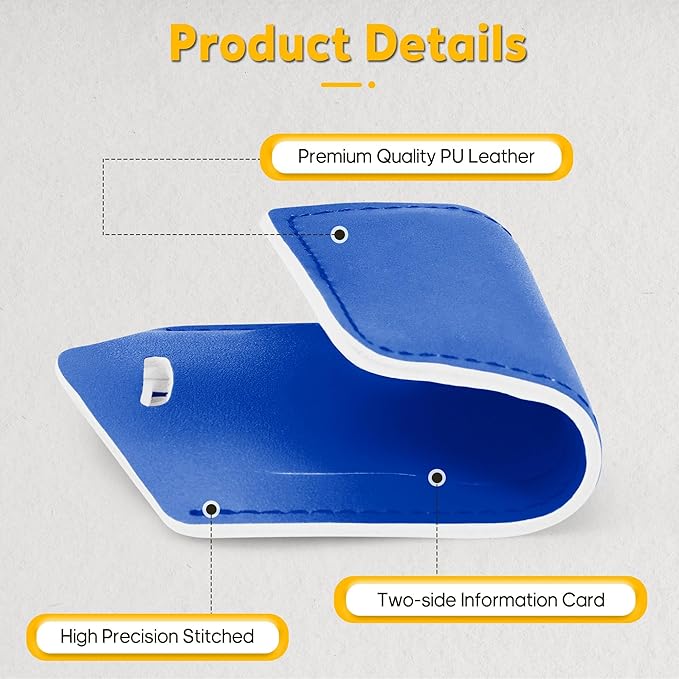 Travelambo Luggage Tags for Suitcases Faux Leather Privacy Protection 20 Pack Bag Tags Travel Accessories Essential, Fresh Blue