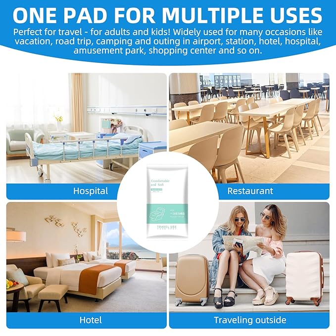 55 Pack Toilet Seat Covers Disposable 16x24 Inch XL Portable Toilet Liners Travel Seat Cover for Outdoors,Hotel, Hospital, Travel, Public Toilet Seat Cover (55 Pack, XL)