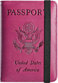 Passport Holder Cover Wallet Travel Essentials RFID Blocking Leather Card Case International Must Haves Travel Accessories for Women Men(101#Purple)