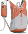 FIORETTO 15L Hiking Backpack for Women Men Mini Packable Backpack Lightweight Small Daypack for Camping Travel Outdoor, Orange