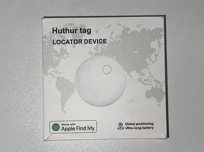 2024 Air Tracker Tags 1-Pack, Smart Tag Works with Find My App (iOS Only), Key Finder, Luggage Tracker, Bluetooth Tracker Tag for Backpacks, Wallet, Worldwide Tracking, Replaceable Battery(Ink Black)