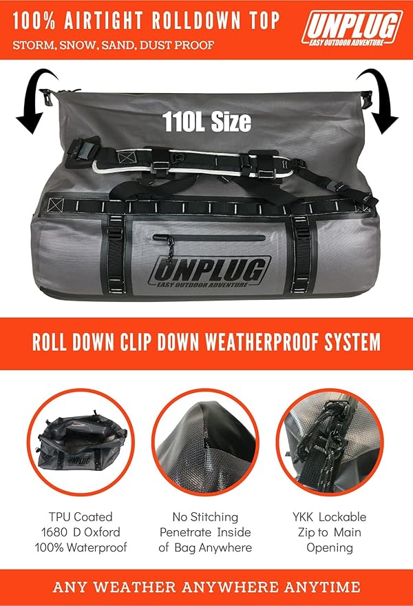 waterproof bags for camping duffle bag waterproof duffle bag backpack for travel 90l 60l 70l duffel duffle bag waterproof duffle bags for travel backpack duffel travel duffel bag backpack (110L SG)