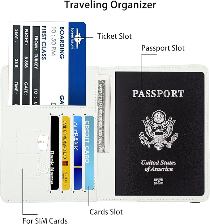 Mexico Flag Passport Holder for Women and Men PU Leather Passport Cover for Travel