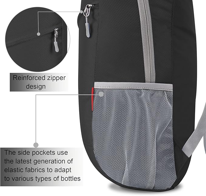 ZOMAKE Lightweight Packable Backpack 20L, Foldable Backpacks Small Daypack for Hiking Water Resistant Day Bag for Travel