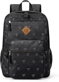 ZORFIN 26L Backpack for College, and Travel: Water Resistant Bookbag - Bow Black