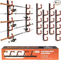 Fishing Rod Holder for Garage, H5 Wall or Ceiling Mounted Fishing Pole Holders with Soft Protective Pad, Fishing Rod Storage Organizer, Horizontal Fishing Rod Wall Mount Nets Storage (4 PACK)