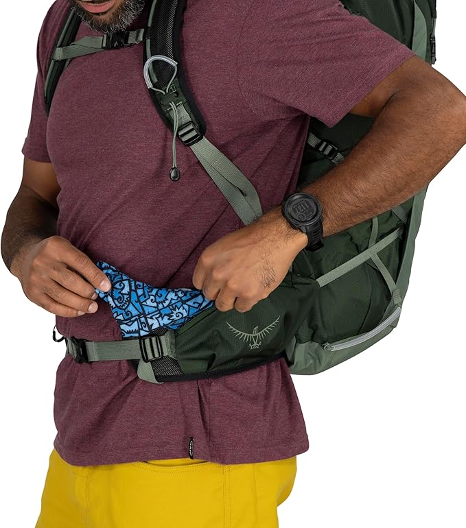 Osprey Talon 33L Men's Lightweight Hiking Backpack with Hipbelt, Scoria Blue/Night Shift