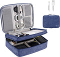 Electronics Organizer, OrgaWise Electronic Accessories Bag Travel Cable Organizer Three-Layer for iPad Mini, Kindle, Hard Drives, Cables, Chargers