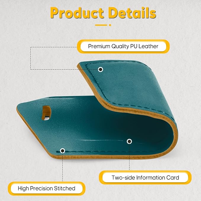 8 Pack Leather Luggage Travel Bag Tags by Travelambo
