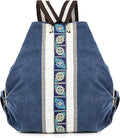 Goodhan Women Canvas Backpack Daypack Casual Shoulder Bag, Vintage Heavy-duty Anti-theft Travel Backpack