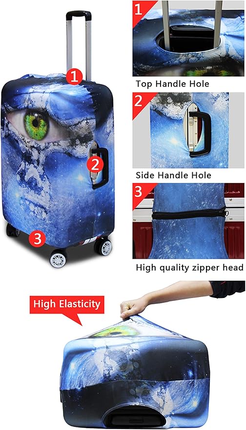 Tiger Travel Luggage Covers 26-29 Inch Spandex Suitcase Protectors