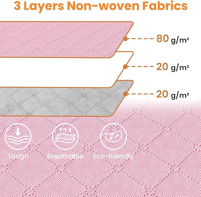 Fab totes 24 Gallons Clothes Storage, Foldable Thick Fabric Blanket Storage Bags, Containers for Organizing Bedroom, Closet, Clothing, Comforter, Organization with Handle (4 Pack,Pink)