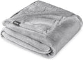 Bare Home Fleece Blanket - Full/Queen - Ultra-Soft Lightweight for Bed, Sofa, and Couch - Luxury Microplush - Cozy Warm Blanket (Full/Queen, Light Grey)