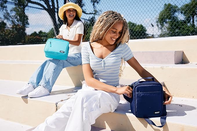 PackIt Freezable Classic Lunch Box, Spaceman, Built with EcoFreeze Technology, Collapsible, Reusable, Zip Closure With Zip Front Pocket and Buckle Handle, Perfect for School Lunches