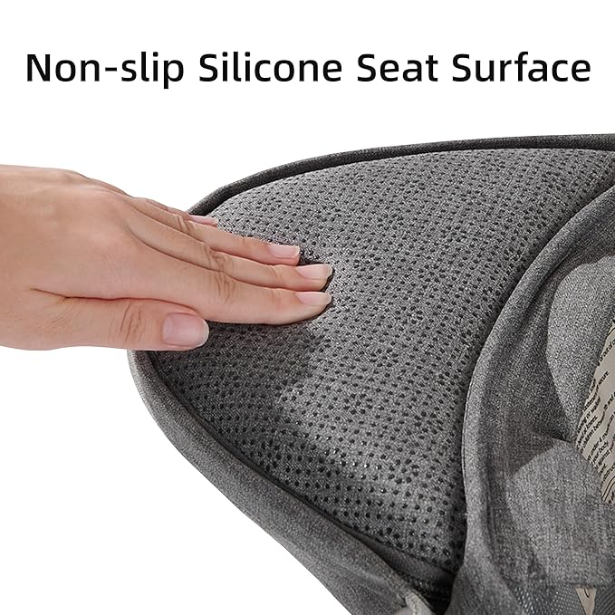 Sunveno Hip Baby Carrier with Seat,Ergonomic Baby Hip Carrier, Front-Facing Baby Holder, Anti-Slip Seat Surface, Wide and Adjustable Waistband, Multiple Pockets, Newborn to Toddler up to 45lbs, Grey