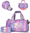 Birthday Gift for Granddaughter-Girl Gym Bag with Shoe Compartment, Kid Personalized Weekender Overnight Bags, Initial Travel Tote with Makeup Pouch, Christmas Gifts for Girls (Letter Z)