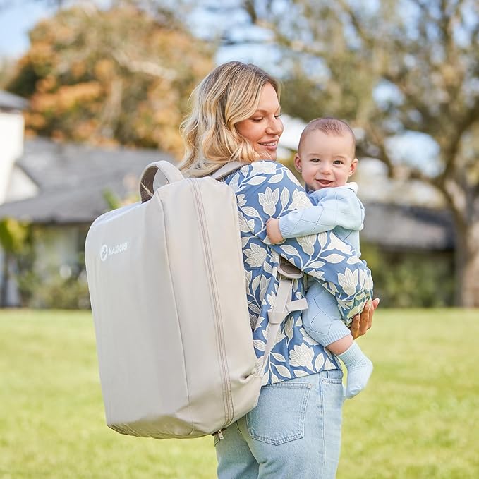 Maxi-Cosi Calao Travel Playard, Infant Bassinet, Toddler Playpen, Portable, Lightweight, Foldable, Easy Setup, with Carry Bag, Breathable Mesh, Classic Graphite