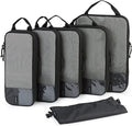 BAGSMART 6 Set Compression Packing Cubes - Lightweight Travel Essentials, Durable Luggage Organizer