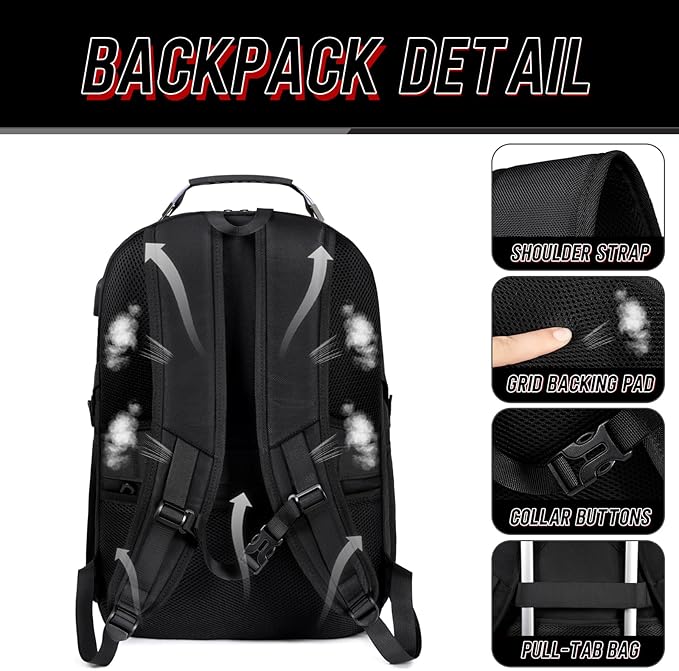 Z-MGKISS Travel Backpack, 50L Extra Large Travel Laptop Backpack, Travel Backpack for Men Women with TSA Airline Approved Bussiness Backpack, Black