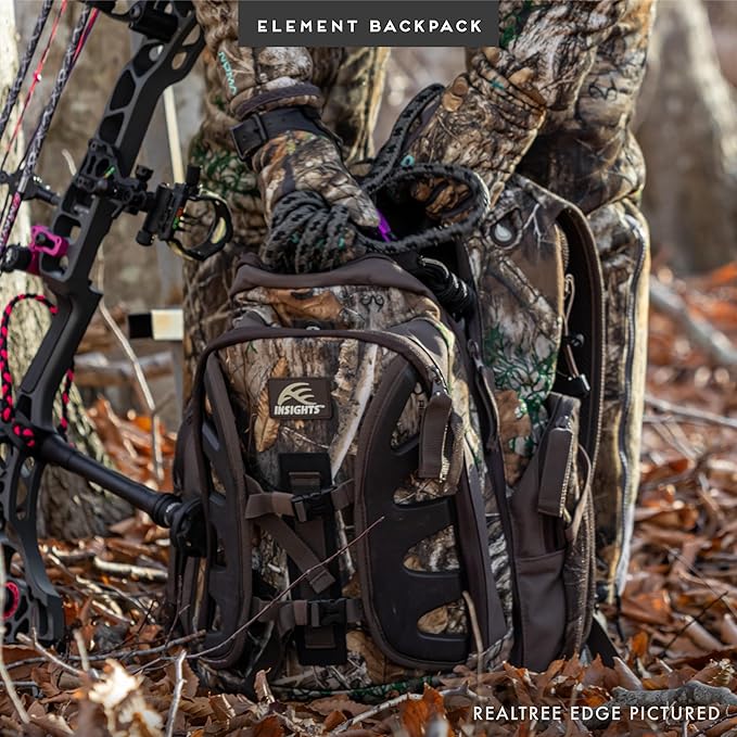Insights Hunting by frogg toggs - The Element, Heavy Duty 1,831 Cubic Inch Hiking Fishing Camping Hunting Backpack, Solid Elements Brown