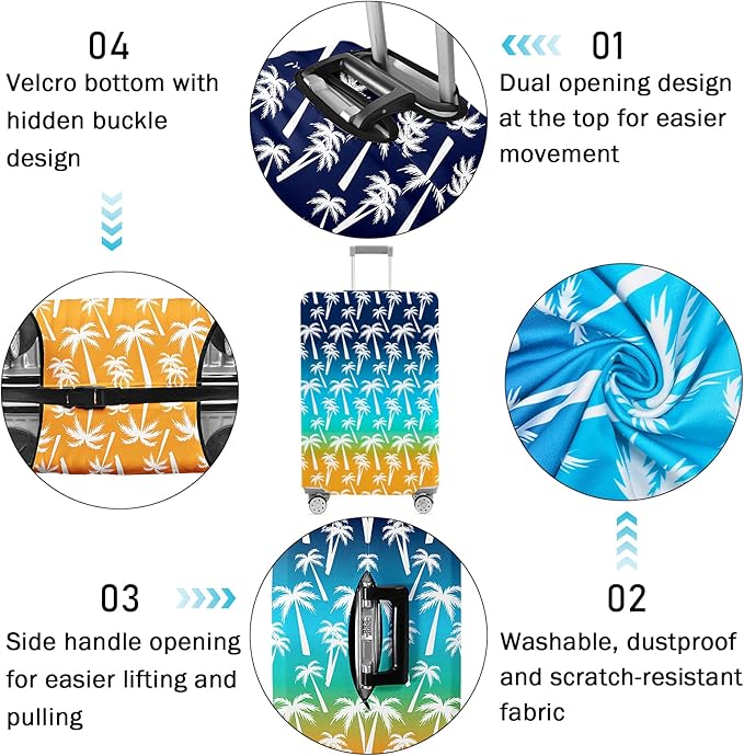 Luggage Cover for Suitcase Elastic Suitcase Cover Protector, Carry On Luggage Sleeve Anti Scratch Travel Essentials Suitcase Protector Fits 20-22