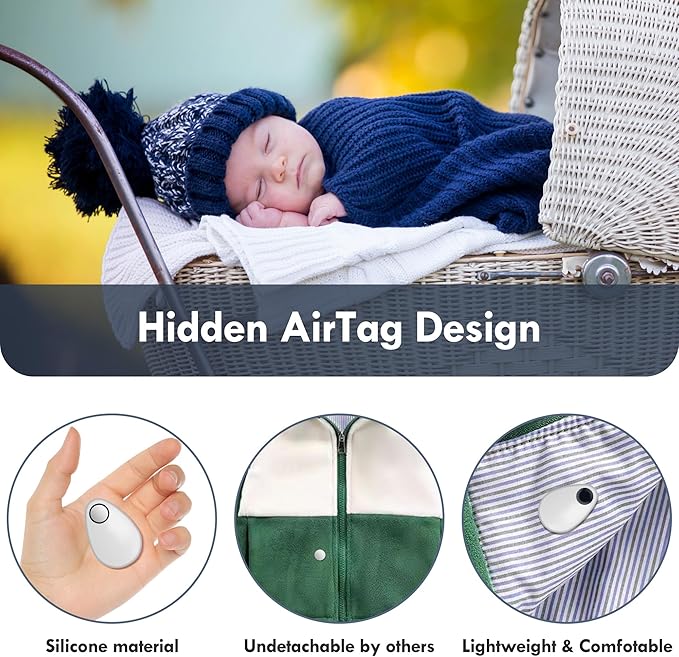 for Airtag Holder for Kids Hidden 4 Pack GPS Tracker Case, Anti-Removal Sercutiry Air Tag Case with Pins, GPS Cover Suitable for Children, Elderly, Pets, Backpack, Luggage