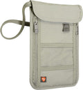 Lewis N. Clark RFID Blocking Stash Neck Wallet, Travel Pouch + Passport Holder for Women & Men, Taupe, One Size