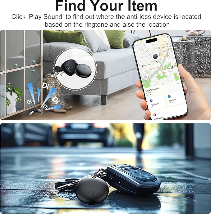 Air Tracker Tags-4 Pack, Pet Trackers, Item Locator Tags Works with Apple Find My | iOS Only | 4 Different Cases | Replaceable Battery | Water-Resistant | Item Finder for Key, Luggage, Backpack, Bike