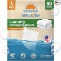 Gull Living Home Travel Laundry Detergent Sheets - 60 Loads Pack - Eco Laundry Detergent Sheets Unscented - Tackles Tough Stains - Travel Friendly