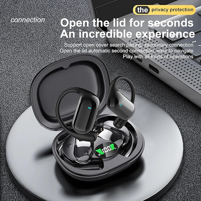 Wireless Earbuds, Translation Earbuds Real Time- Audifonos Traductores Inglés Español, 3-in-1 Translator Earbuds with 144 Languages, HF Sound, Bluetooth 5.4 Headphones for Travel Sport Workout (White)