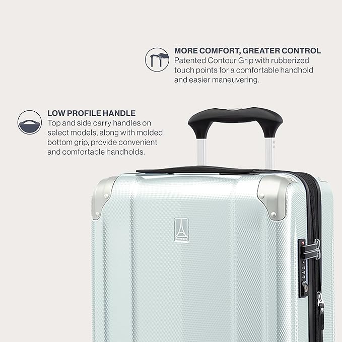Travelpro Pathways 3 Hardside Expandable Luggage, 8 Spinner Wheels, Lightweight Hard Shell Suitcase, Cloud Grey, Checked Large 28 Inch