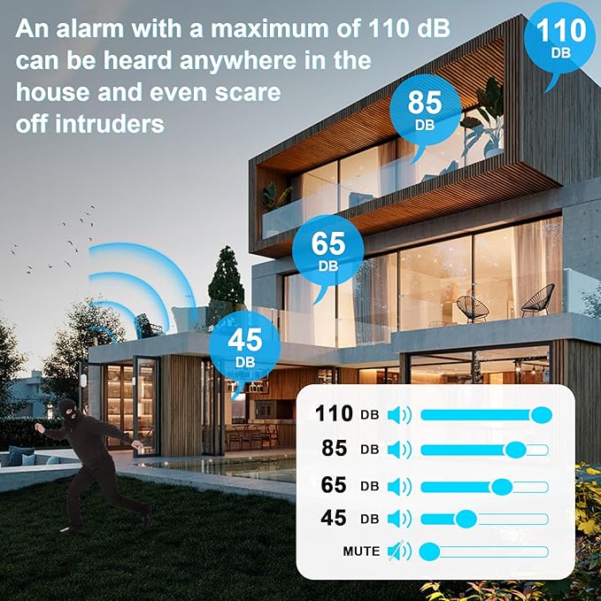 SanJie Door Chime, Door Open Contact Sensor Alarm with 500 FT Range,55 Chimes 5 Adjustable Volume for Business/Store/Home/Office When Entering 3 Sensors + 1 Receiver