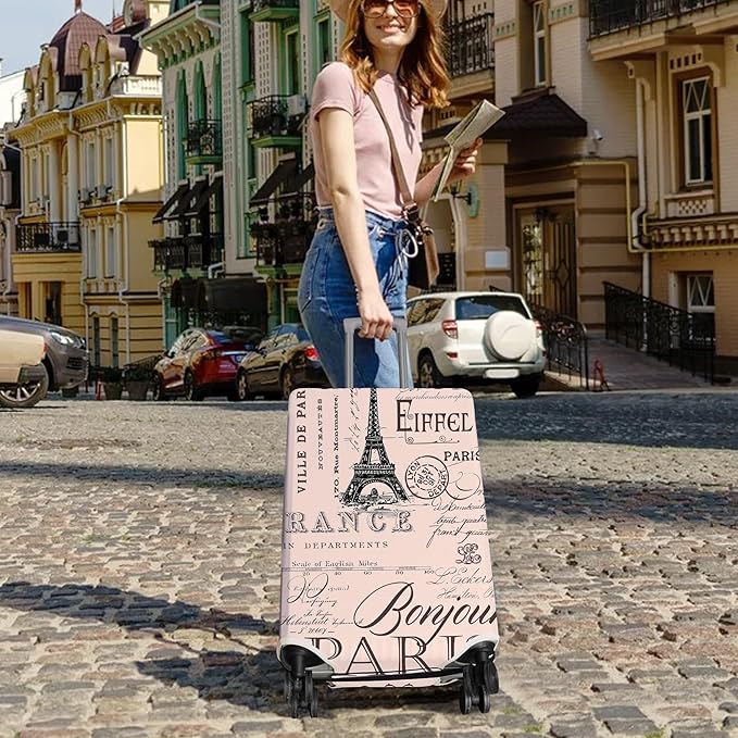 Travel Luggage Cover Suitcase Protector Fits 18-32 Inch Wheel Covers PatternedTravel Related Items Flower Luggage Protector Elastic M