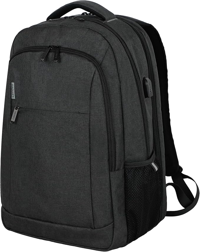 Lenovo B325 Laptop Backpack, 35L, Anti-Theft Travel Backpack, External USB Port, Water-Resistant, Luggage Strap, Fits 16-Inch Laptops, Durable Work & Commute Bag for Men & Women, Gifts for Travelers