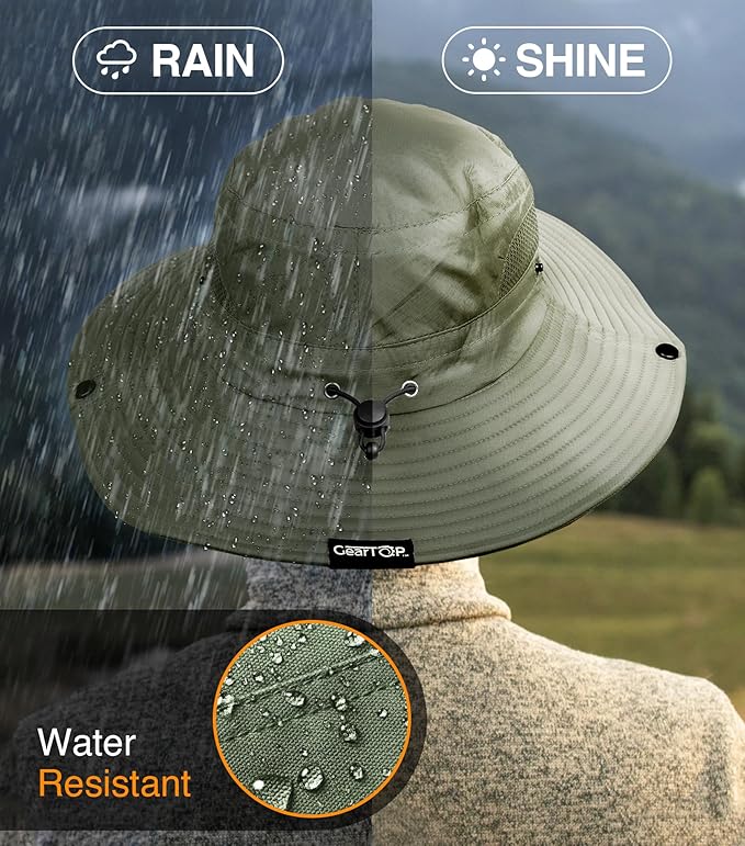 GearTOP Safari Sun Hat for Men and Sun Hats for Women UV Protection UPF 50+ Hiking, Gardening, Fishing