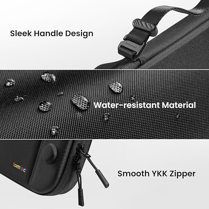 tomtoc Slim Carrying Case for Nintendo Switch 2 Model 2025, Odorless Felt Protective Hard Shell with 12 Game Card Slots, Portable Travel Storage Case with Original Patent and Military Grade Protection