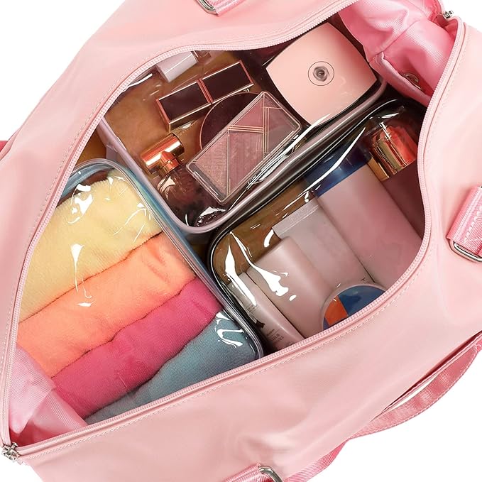 PACKISM Clear Toiletry Bag - 3 Pack Quart Size TSA Approved Toiletry Bag, Travel Makeup Cosmetic Bag for Women, Carry on Airport Airline Compliant Bag, Blue