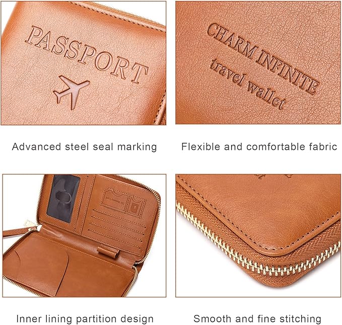 Multi-Function RFID Travel Passport Wallet with Phone Pocket - Ultimate Passport Holder for Women & Men | Holds Phones, Passports, Cash, Cards & Boarding Passes (Black)