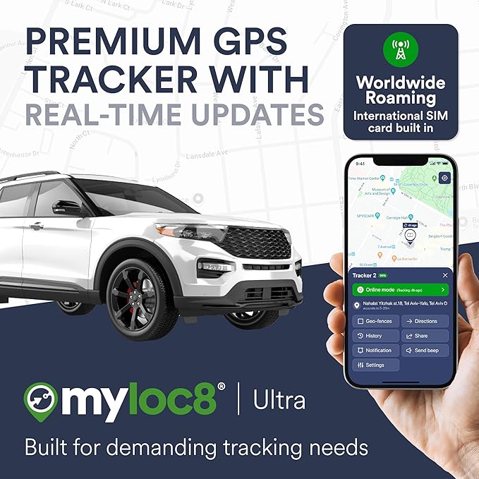 Ultra GPS Tracker for Vehicles – Rugged Waterproof GPS Locator for Cars, Trucks, Hidden Tracking Device, 4G LTE, Real-Time Updates, Long Battery Life (4 Months Prepaid Subscription Included)