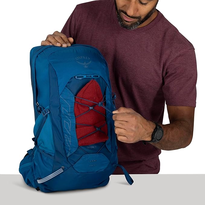 Osprey Talon 11L Men's Lightweight Hiking Backpack with Hipbelt, Frosty Mint Green/Night Shift
