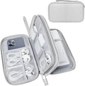Electronics Travel Organizer,Portable Waterproof Electronic Travel Storage Bag for Small Charging Cord Storage,Charger,Small Electronics,SD Card etc,for Travel,Business - Grey