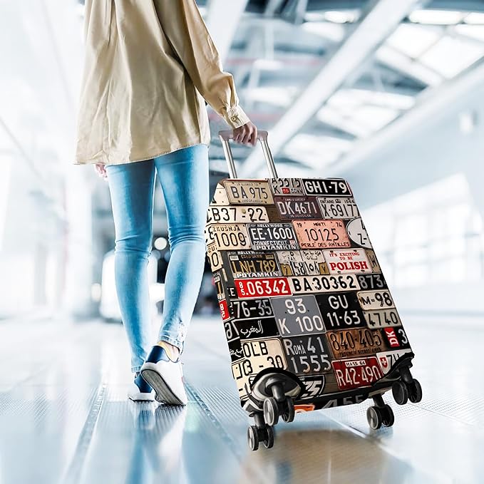 Travel Luggage Cover Suitcase Protector Fits 18-32 Inch Wheel Covers PatternedTravel Related Items Flower Luggage Protector Elastic XL