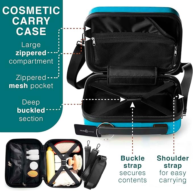 Luggage Sets 3 Piece, 22 Inch Carry on Luggage and 24 Inch Suitcases with Wheels Spinner, Durable Hard Shell Suitcase Set, Expandable Travel Suitcase, Teal