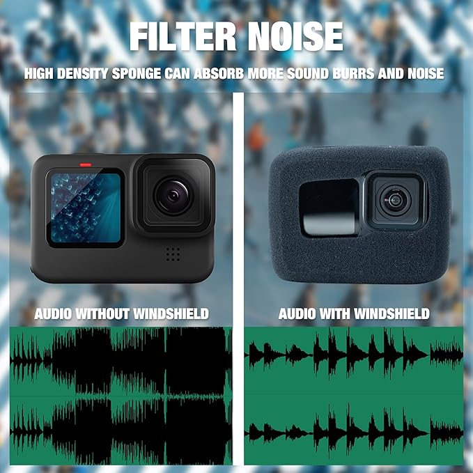 Floaty Case for GoPro Hero 13/12 / 11/10 / 9 Black, Floating Case with Long Screw and Adhesive Anchors for Snorkeling, Surfing, Wakeboarding, GoPro Hero Accessories