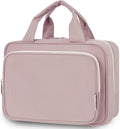 Travel Toiletry Bag for Women Large Hanging Makeup Bag Organizer Toiletries Bag for Full Size Essentials Accessories Cosmetics (Dusty Rose (Large))