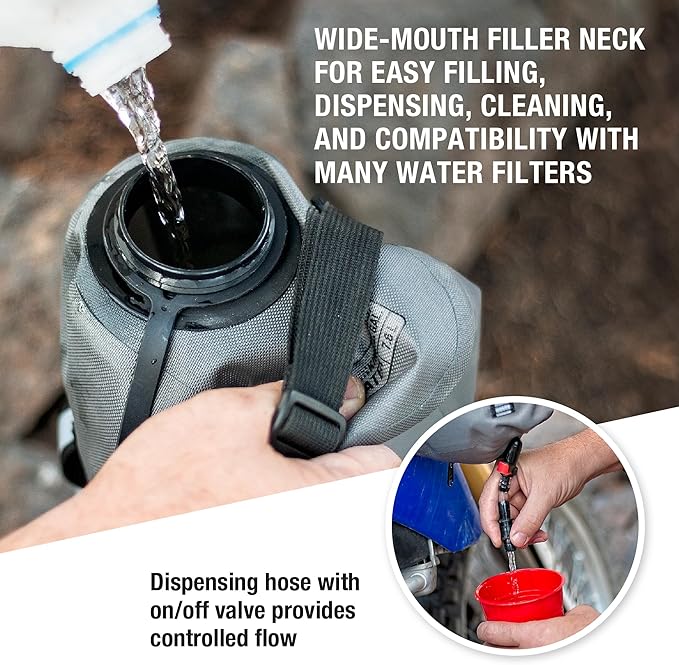 Giant Loop Cactus Canteen Water Reservoir, Foldable and Collapsible Utility Bladder for Drinking Water 1,2,3,5-Gallon (3-Gallon)